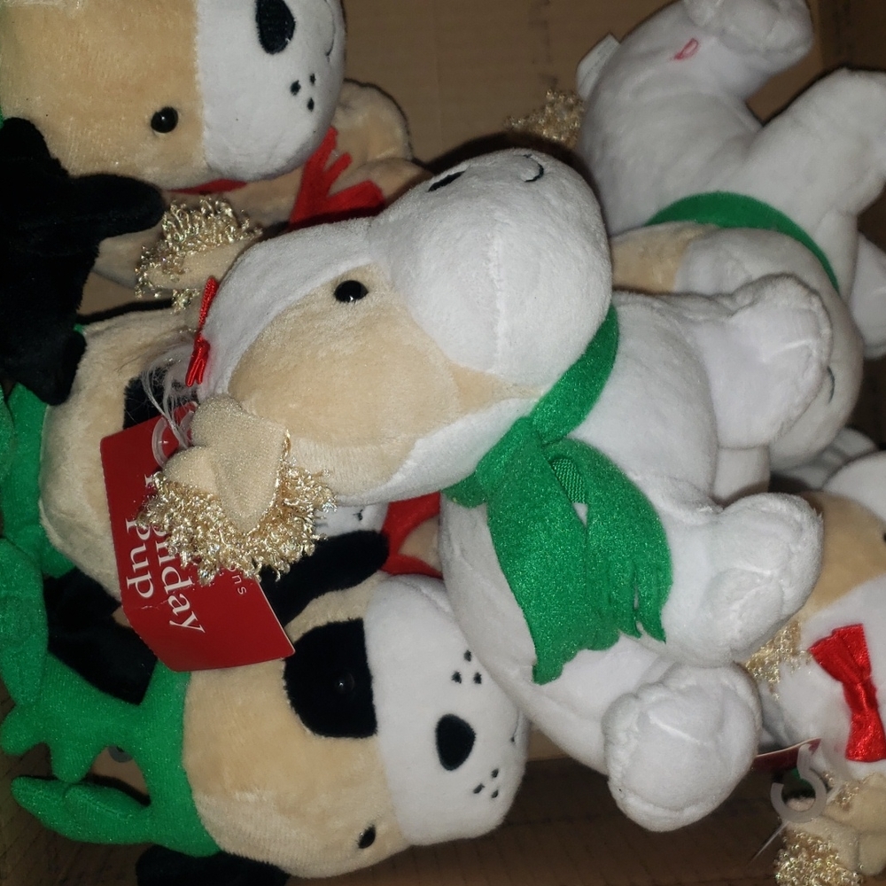 Hallmark Holiday Pup Plush Lot of 6 - Picture 2 of 3